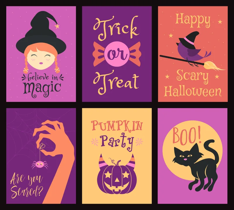 Halloween Cute Nature Stickdatei – Tiere