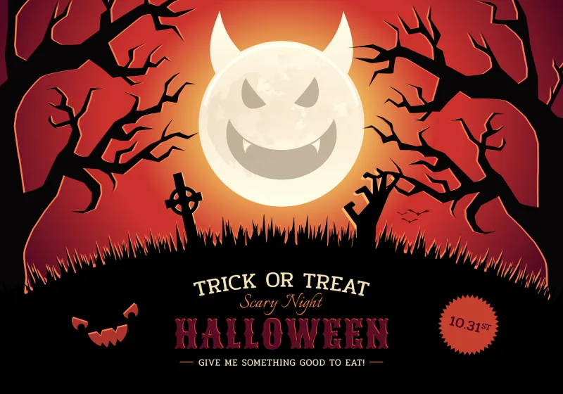 Halloween Scary Beautiful wallpaper Stickdatei – Natur