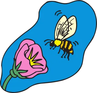 Bee Flying Flower Stickdatei