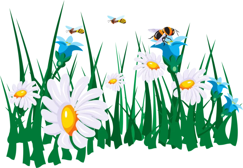 Flowers Bees Garden Stickdatei – Blumen