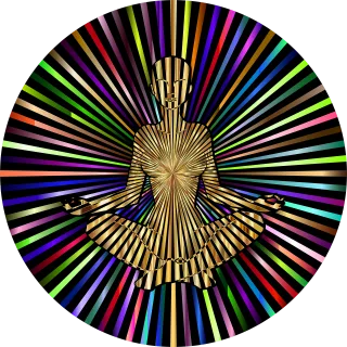 Meditation Yoga Starburst Stickdatei