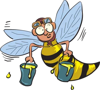 Bee Flying Holding Stickdatei