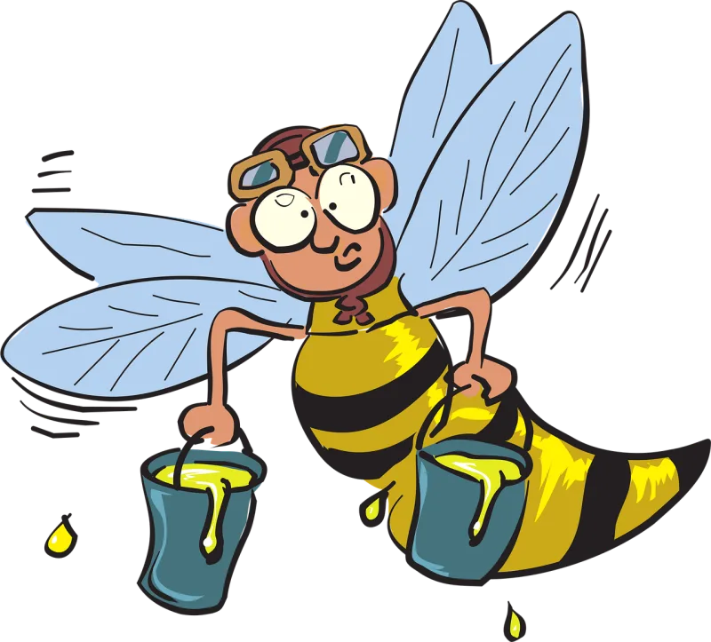 Bee Flying Holding Stickdatei – Tiere