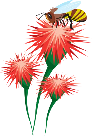 Bee Flowers Pollination Stickdatei