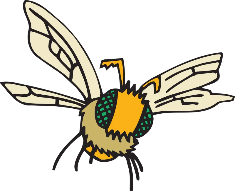 Eyes Bee Flying Stickdatei – Tiere