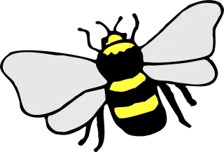 Bee Insect Stripes Stickdatei