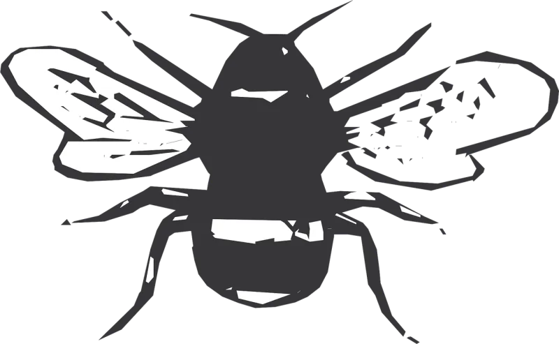 Black White Bee Stickdatei – Tiere