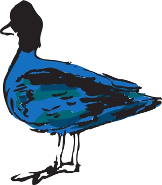 Blue Bird Nature Stickdatei