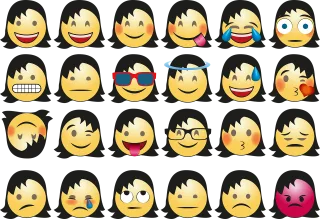 Emojis Girl Smilie Stickdatei