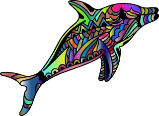 Dolphin Animal Line art Stickdatei