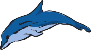 Dolphin Nature Ocean Stickdatei