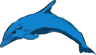 Dolphin Blue Ocean Stickdatei