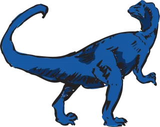 Dinosaur Blue Prehistoric Stickdatei
