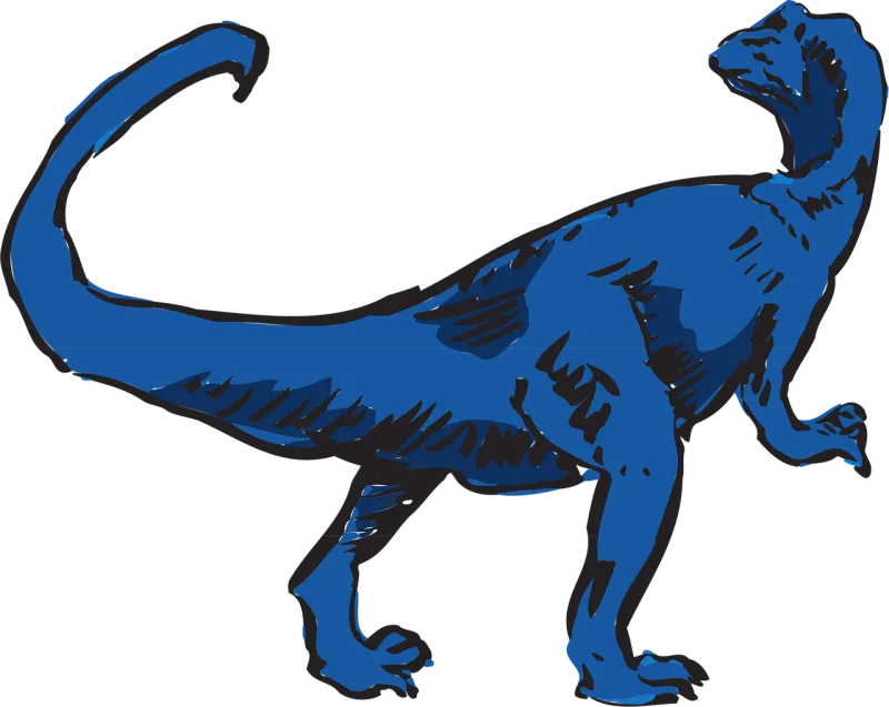 Dinosaur Blue Prehistoric Stickdatei – Kinder