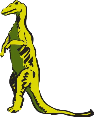 Dinosaur Yellow Standing Stickdatei – Kinder