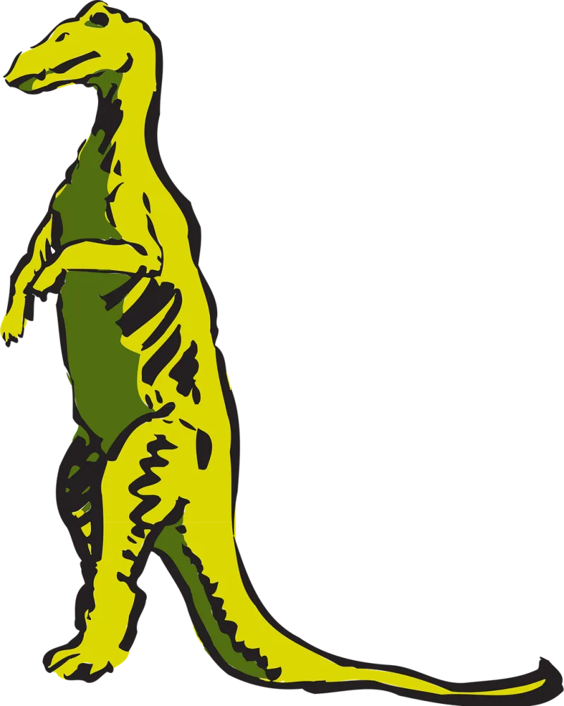 Dinosaur Yellow Standing Stickdatei – Kinder