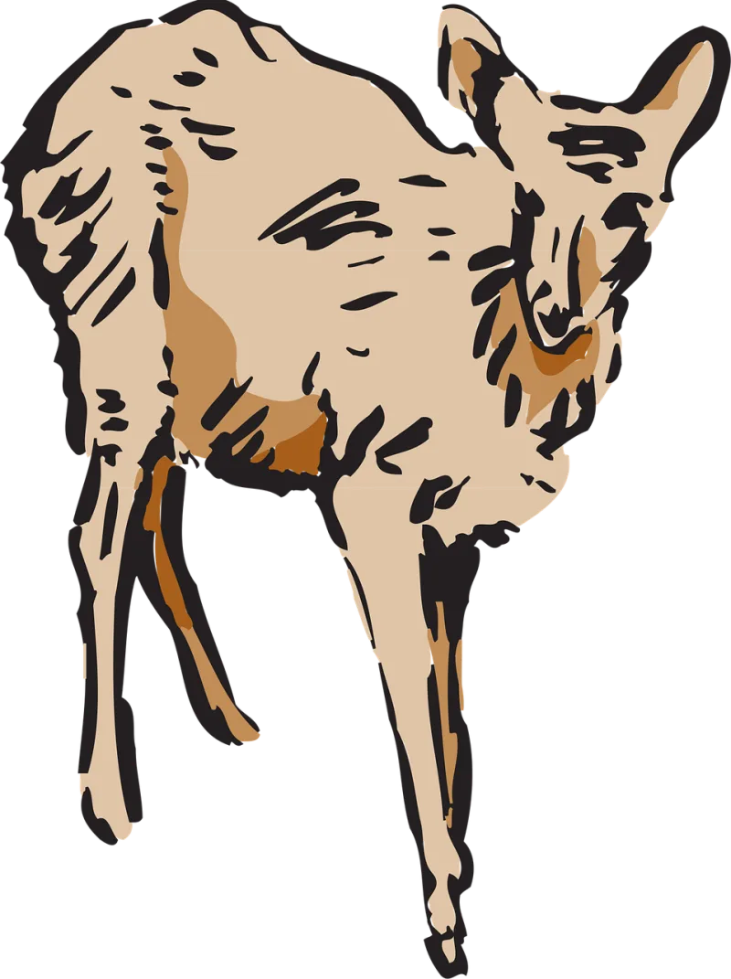 Deer Animal Mammal Stickdatei – Tiere