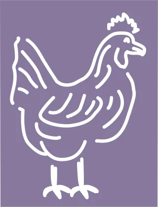 Rooster Male Chicken Stickdatei – Blumen