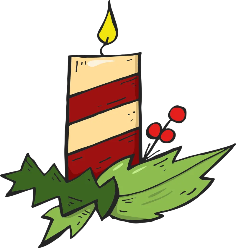 Candle Christmas Flame Stickdatei – Herzen & Liebe
