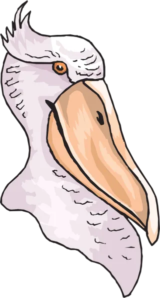 Head Bird Pelican Stickdatei