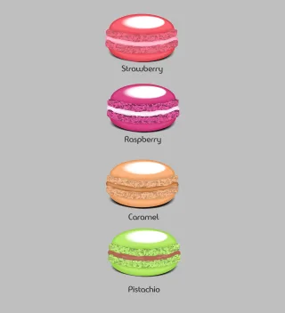 Macaroon Cookie Bakery Stickdatei