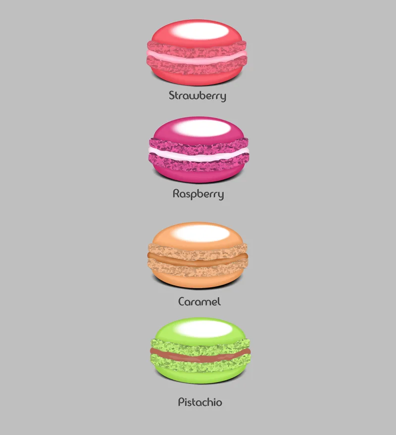 Macaroon Cookie Bakery Stickdatei – Essen & Trinken
