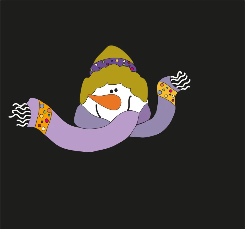 Snowman Six Scarf Stickdatei – Weihnachten