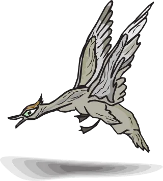 Gray Bird Duck Stickdatei