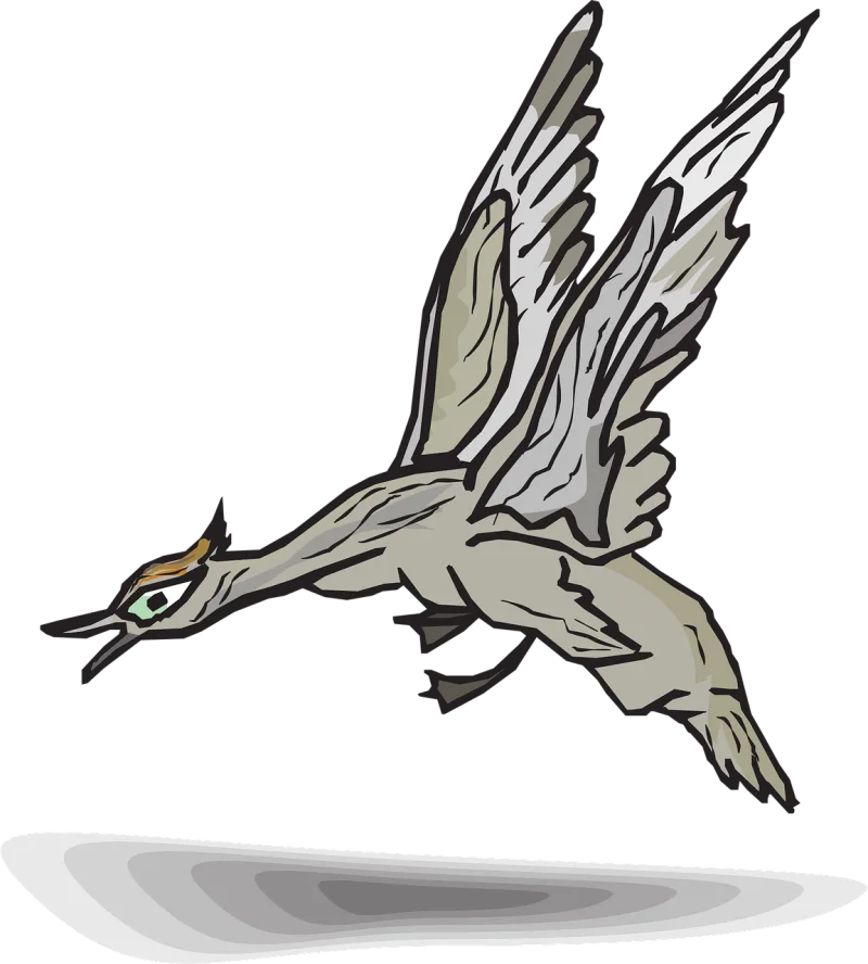 Gray Bird Duck Stickdatei – Natur