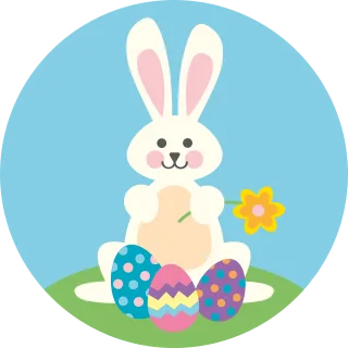 Easter Bunny Flower background Stickdatei