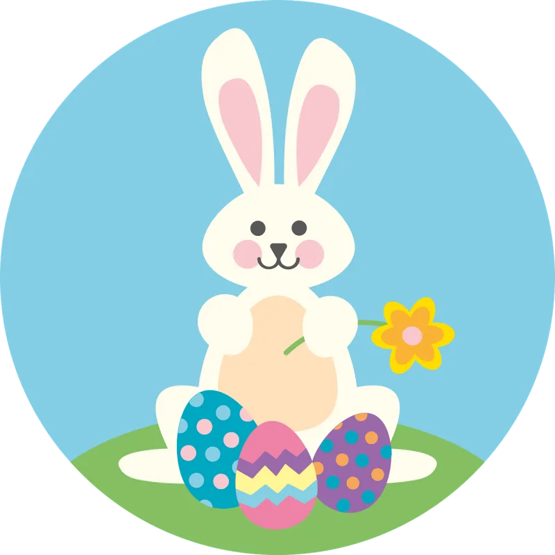 Easter Bunny Flower background Stickdatei – Tiere