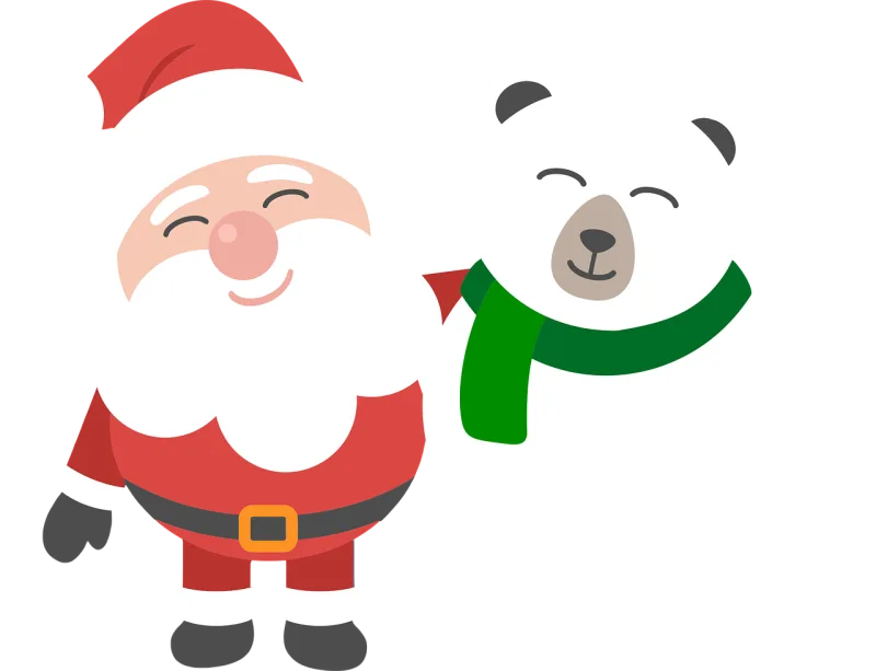 Santa Polar bear Christmas Stickdatei – Tiere