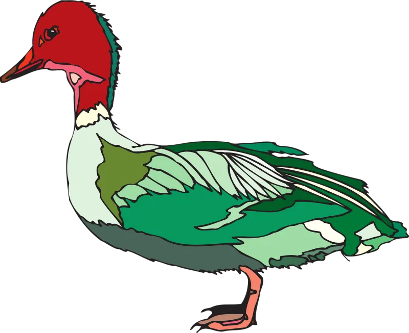 Red Green Bird Stickdatei – Natur