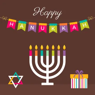 Hanukkah Greeting Card Stickdatei
