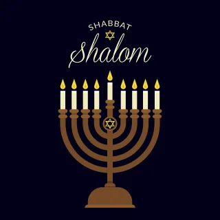 Shabbat Shalom Hannukah Stickdatei