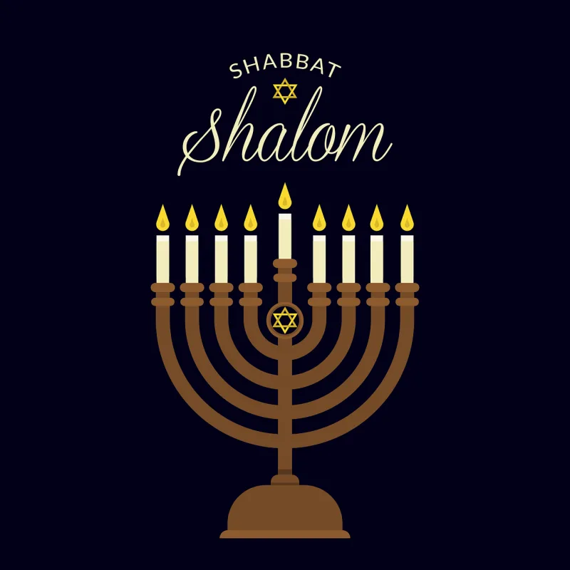 Shabbat Shalom Hannukah Stickdatei – Weihnachten