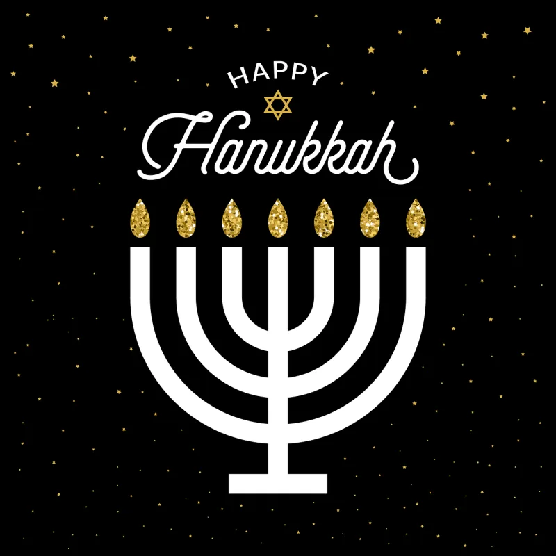 Hannukah Shabbat Background Stickdatei – Weihnachten