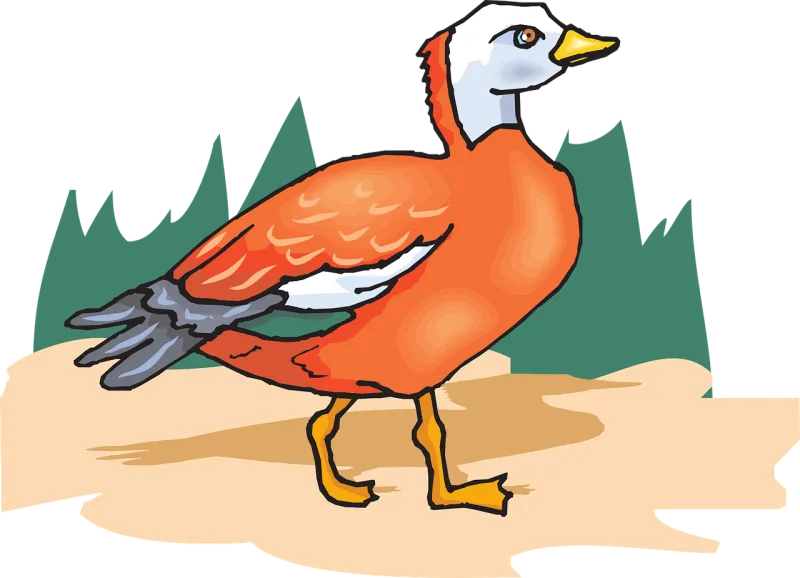 Tree Orange Bird Stickdatei – Natur