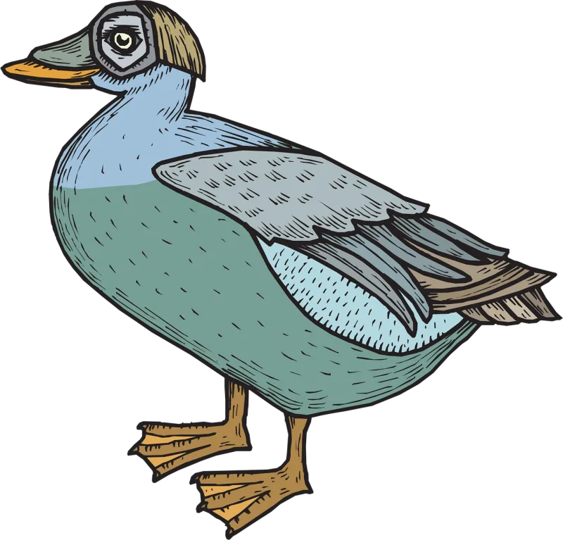 Green Blue Bird Stickdatei – Natur