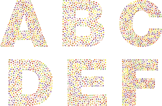 Fruit Font Alphabet Stickdatei