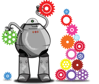 Robot Arms Gears Stickdatei – Kinder