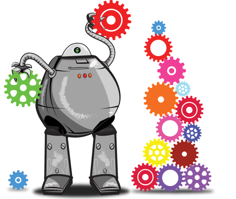 Robot Arms Gears Stickdatei – Kinder