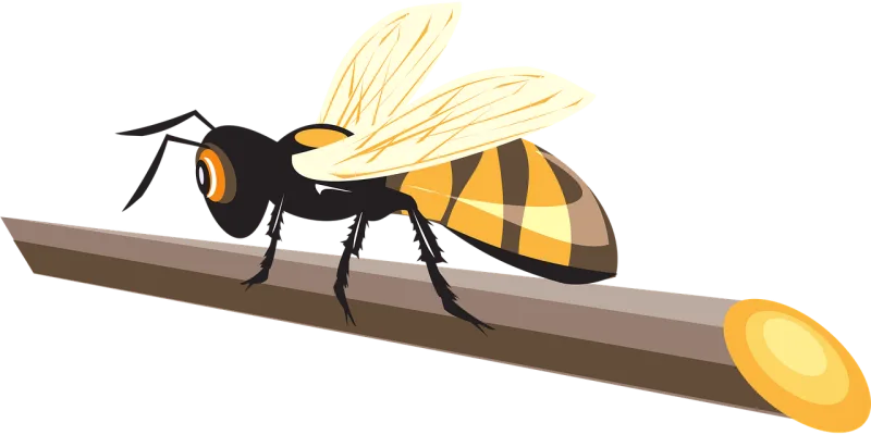 Stick Bee Wood Stickdatei – Tiere