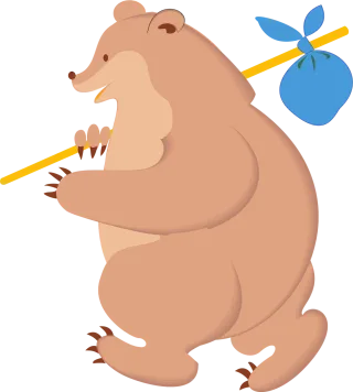 Bear Walking Travel Stickdatei