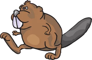 Beaver Walking Nature Stickdatei