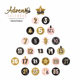 Advent Advent calendar printable Calendar Stickdatei – Weihnachten