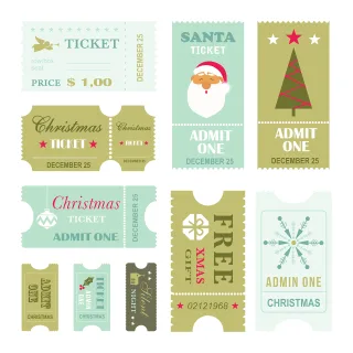 Christmas Christmas card Christmas ticket Stickdatei