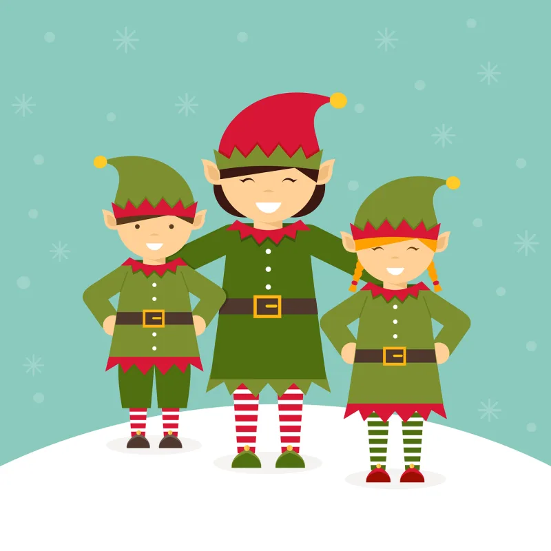 Adorable Boy Cartoon Stickdatei – Weihnachten