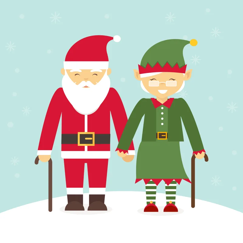 Cartoon Celebration Cheerful Stickdatei – Weihnachten