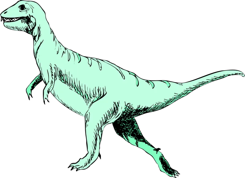 Dinosaur Green Running Stickdatei – Kinder